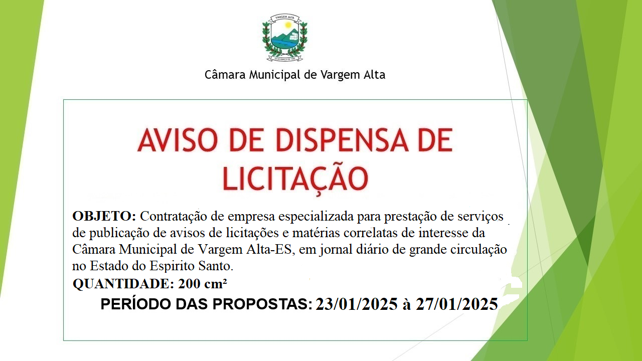 AVISO DE DISPENSA 0002/2025