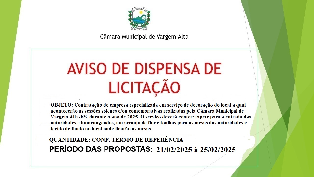 AVISO DE DISPENSA 00009/2025