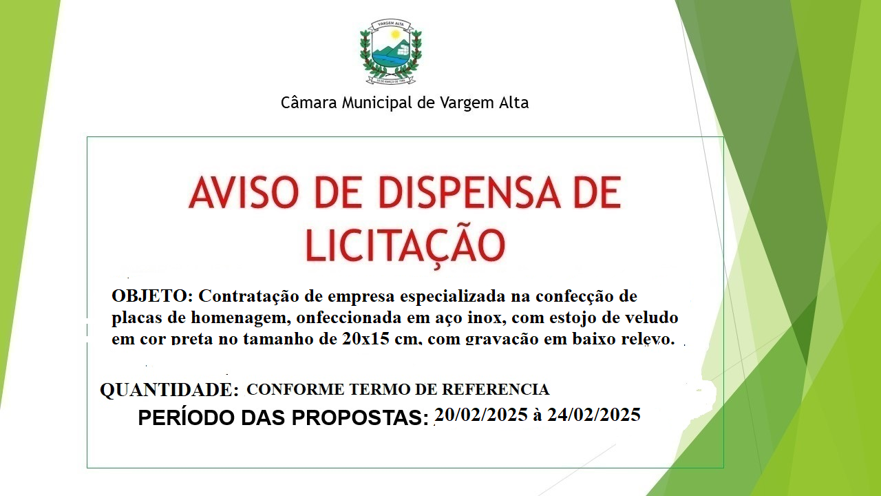 AVISO DE DISPENSA 00010/2025