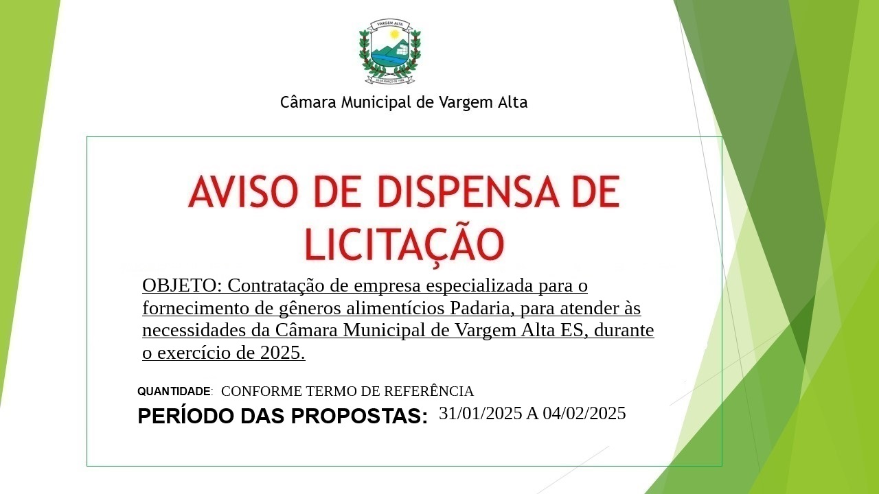 AVISO DE DISPENSA 0003/2025