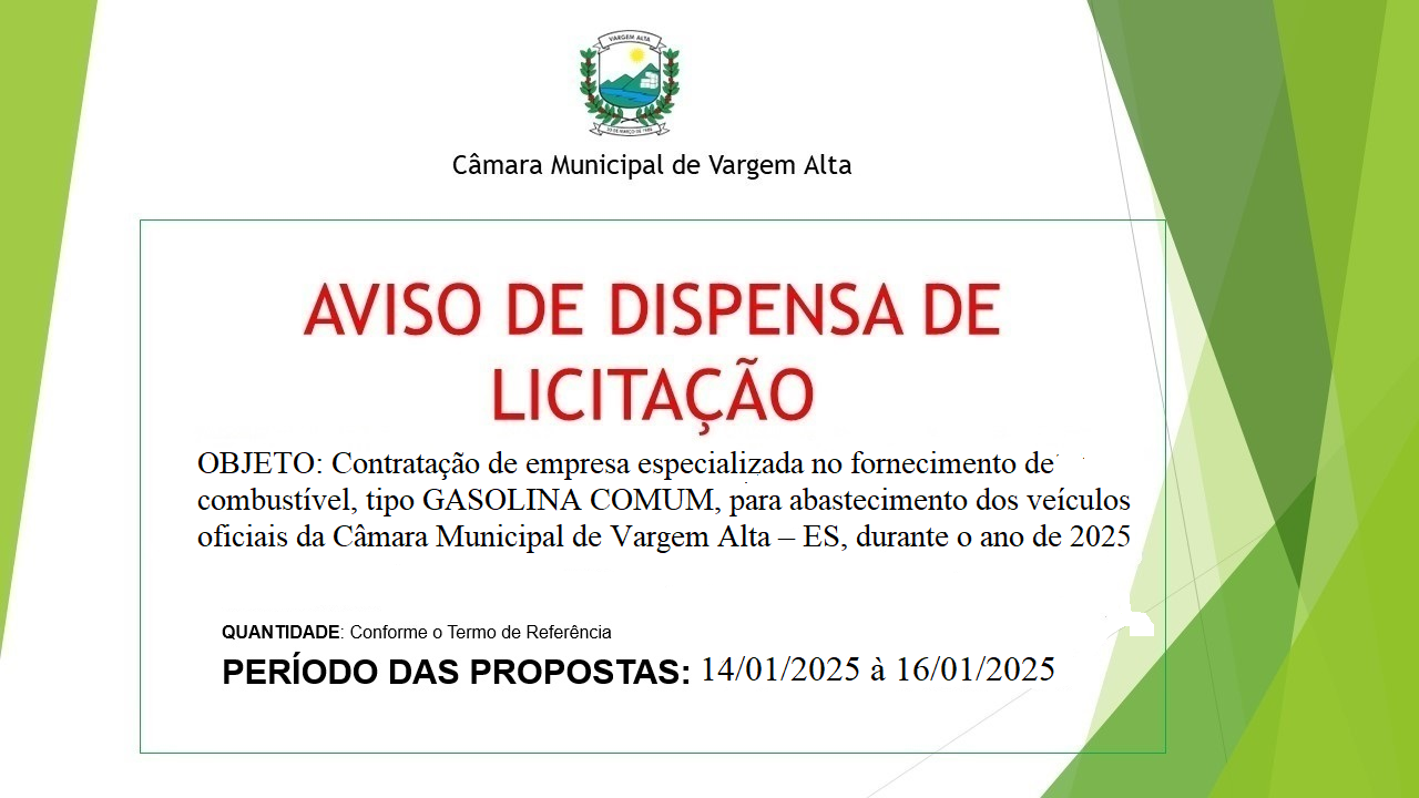 AVISO DE DISPENSA 0016/2024 